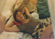 Rhonda relaxing in tent